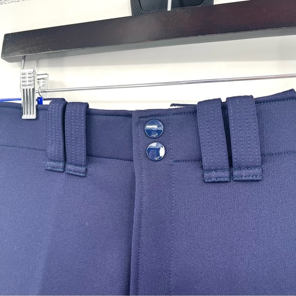 MIZUNO Belted Softball Pants Navy Blue 350150 Women's Lg Stretch Elastic Bottom - Picture 3 of 11
